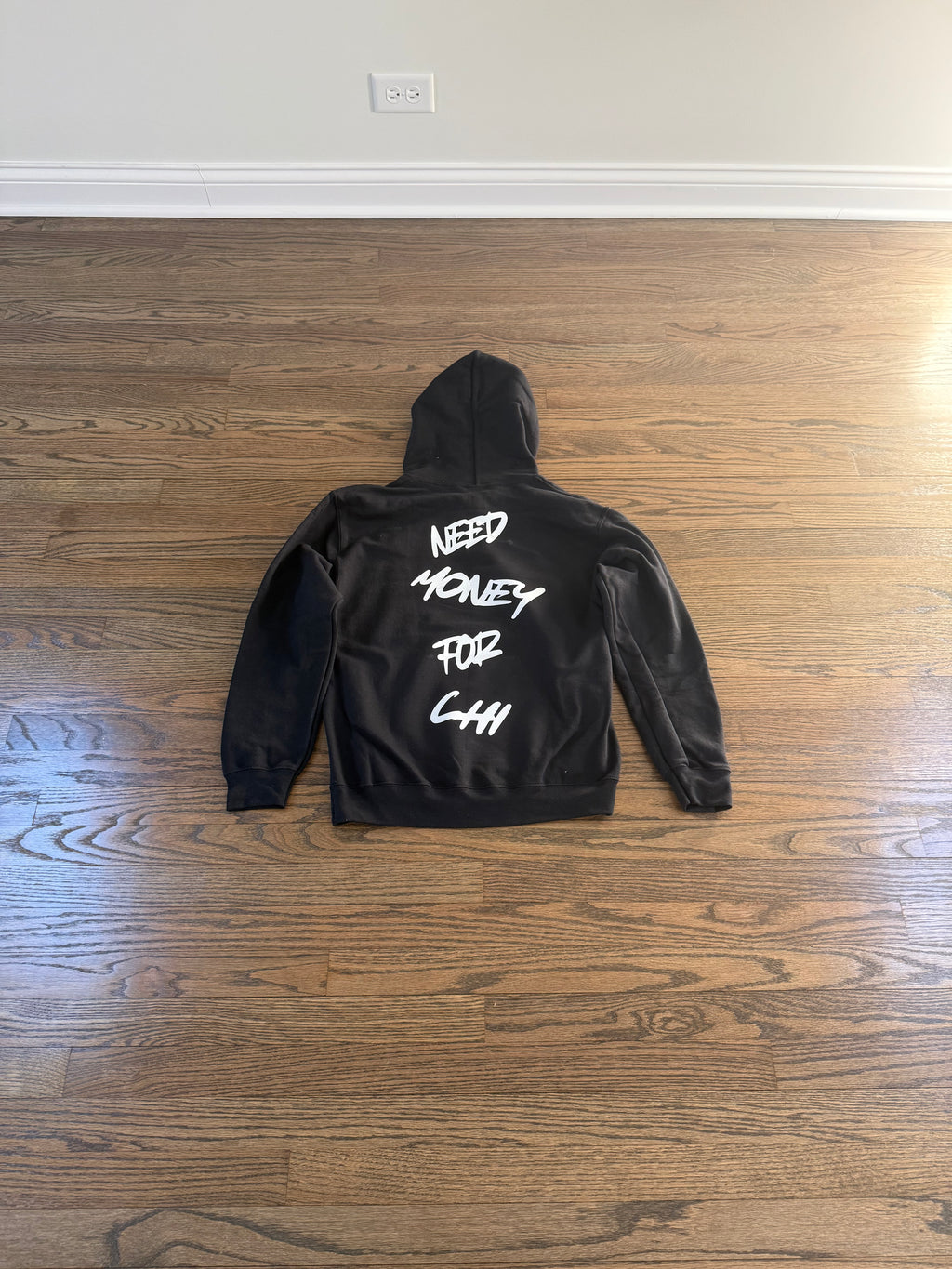 Mens/Black Need Money For Chi Hoodie