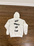 Mens/White Need Money For Chi Hoodie